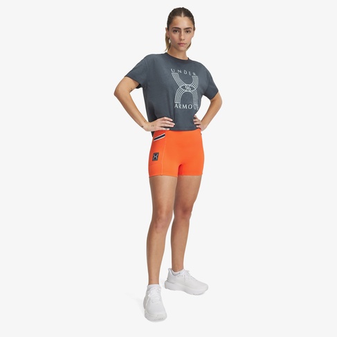  Under Armour Run 96 Kadın Turuncu Kısa Tayt