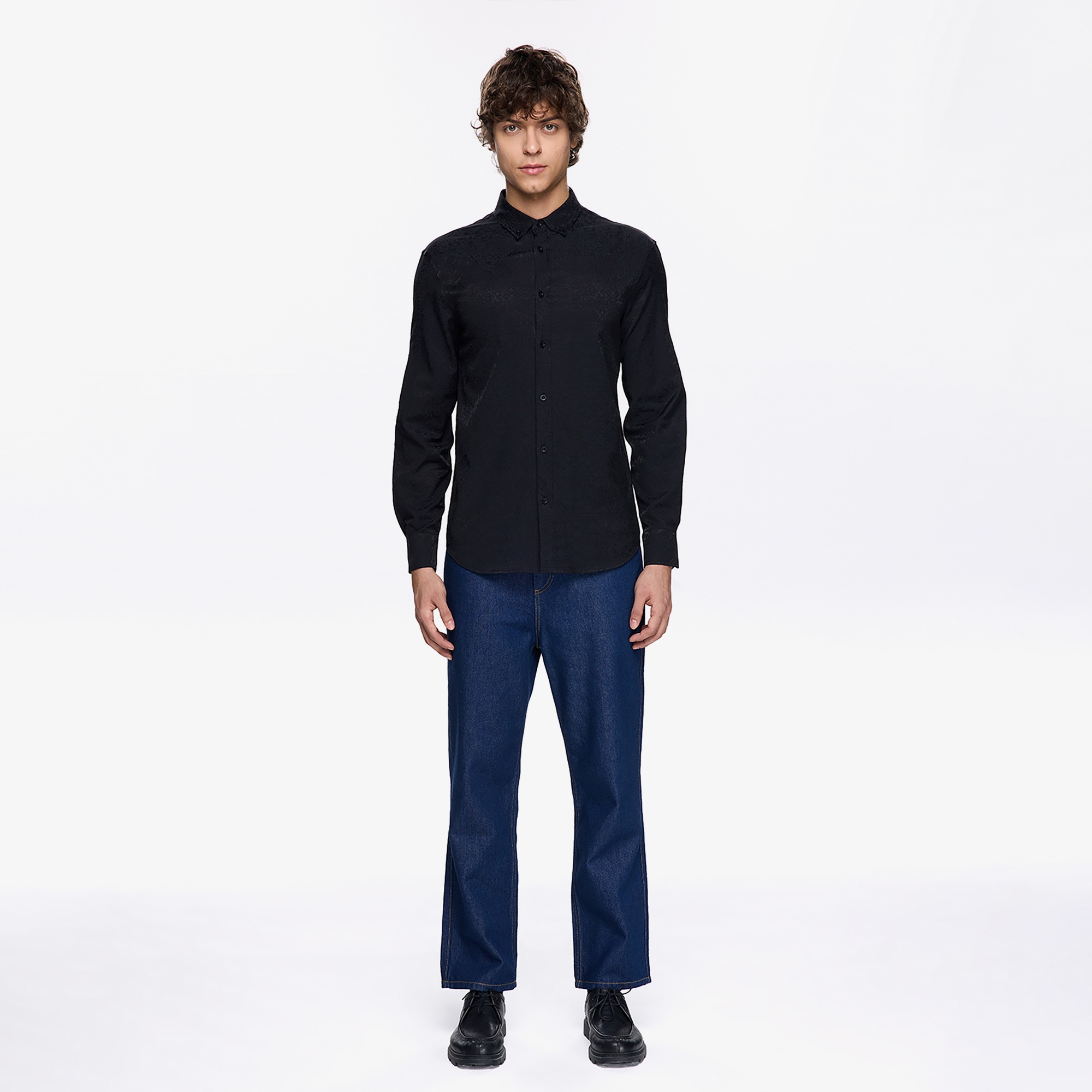 Les Benjamins Classic Unisex Siyah Gömlek