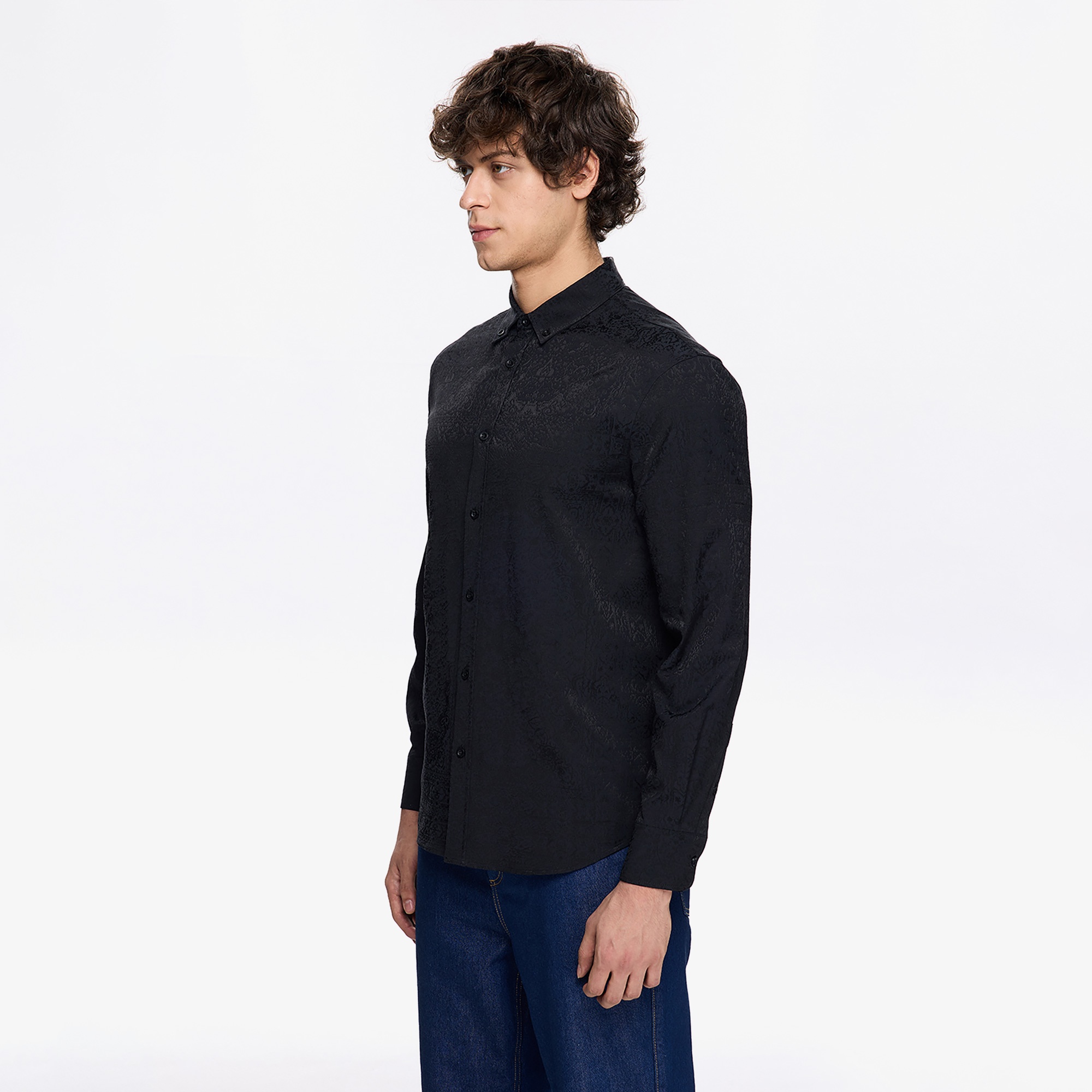 Les Benjamins Classic Unisex Siyah Gömlek