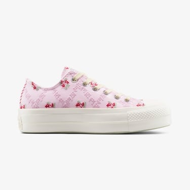  Converse Chuck Taylor All Star Lift Rose Cross Stitch Kadın Pembe Platform Sneaker