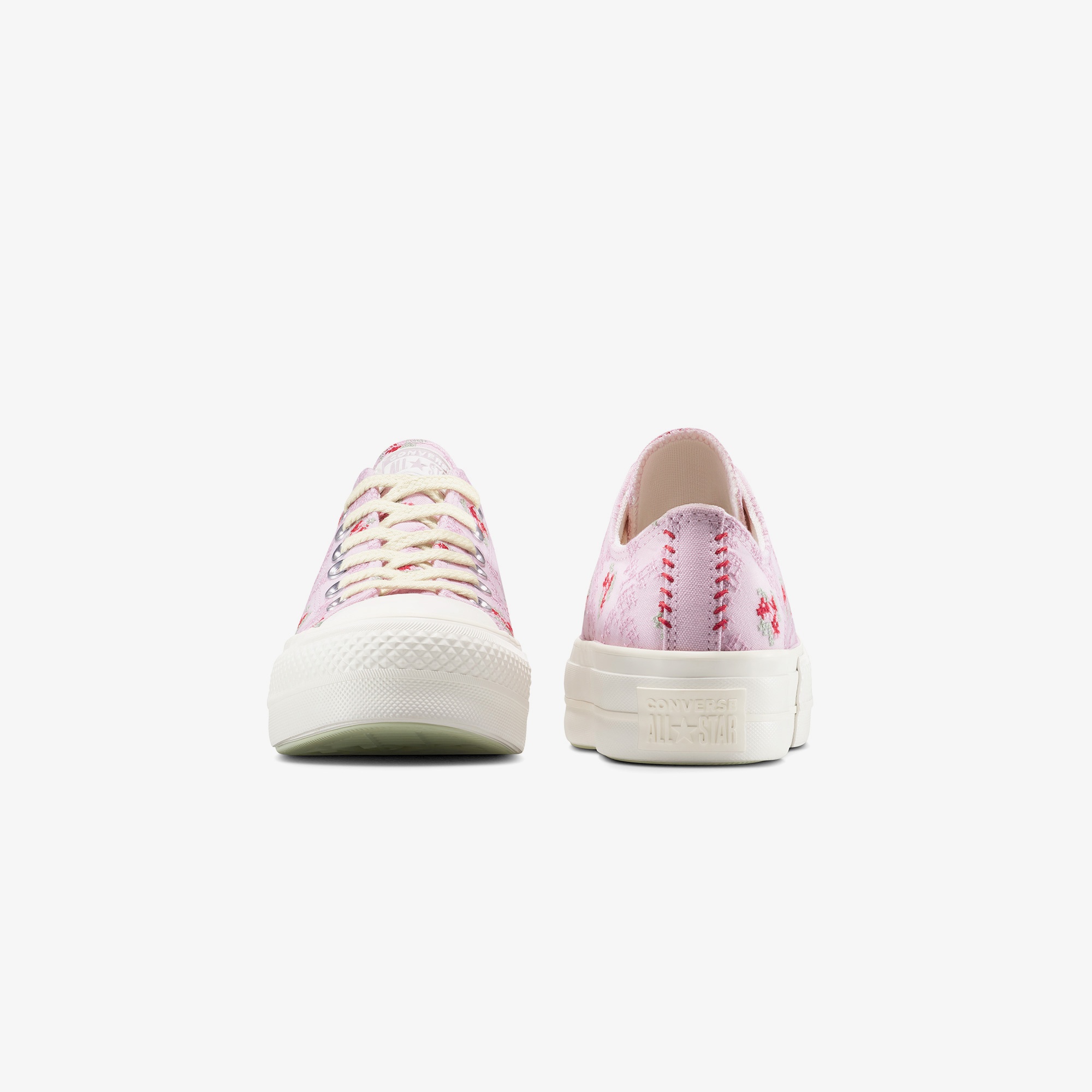 Converse Chuck Taylor All Star Lift Rose Cross Stitch Kadın Pembe Platform Sneaker