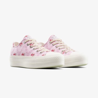  Converse Chuck Taylor All Star Lift Rose Cross Stitch Kadın Pembe Platform Sneaker