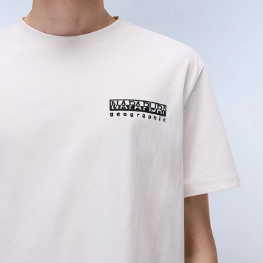  Napapijri  S-Vignoni Back SS Erkek Beyaz T-Shirt