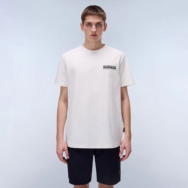  Napapijri  S-Vignoni Back SS Erkek Beyaz T-Shirt