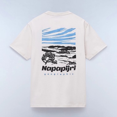  Napapijri  S-Vignoni Back SS Erkek Beyaz T-Shirt