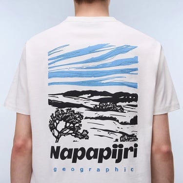  Napapijri  S-Vignoni Back SS Erkek Beyaz T-Shirt