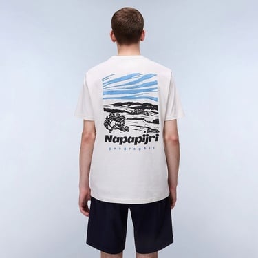  Napapijri  S-Vignoni Back SS Erkek Beyaz T-Shirt