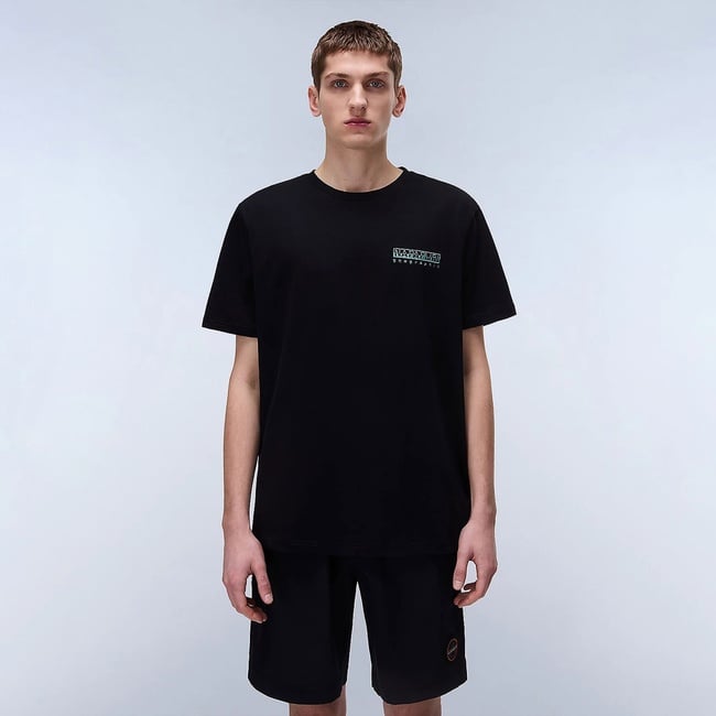  Napapijri  S-Vignoni Back SS Erkek Siyah T-Shirt