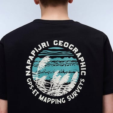  Napapijri  S-Vignoni Back SS Erkek Siyah T-Shirt