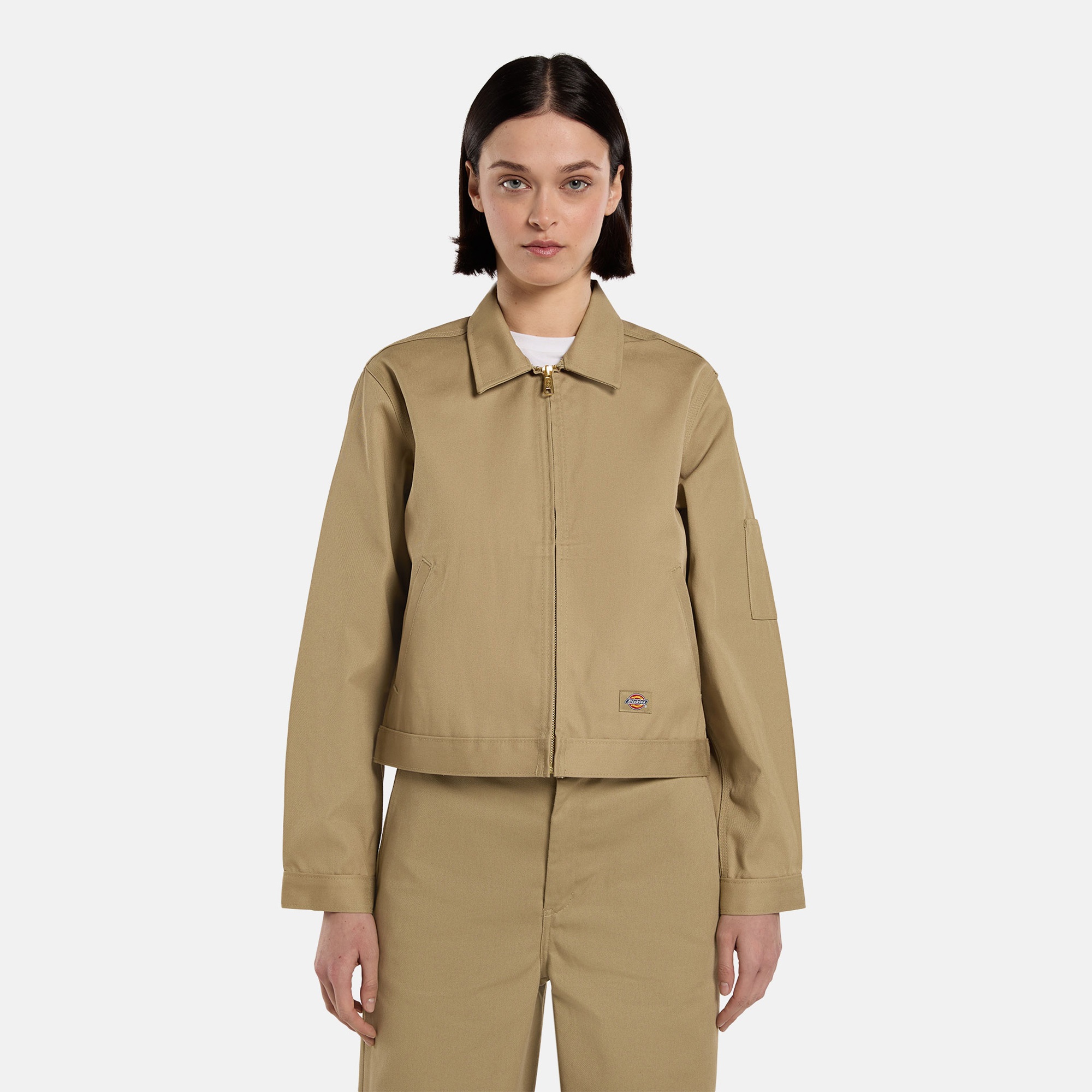 Dickies Unlined Cropped Eisenhower Kadın Haki Ceket