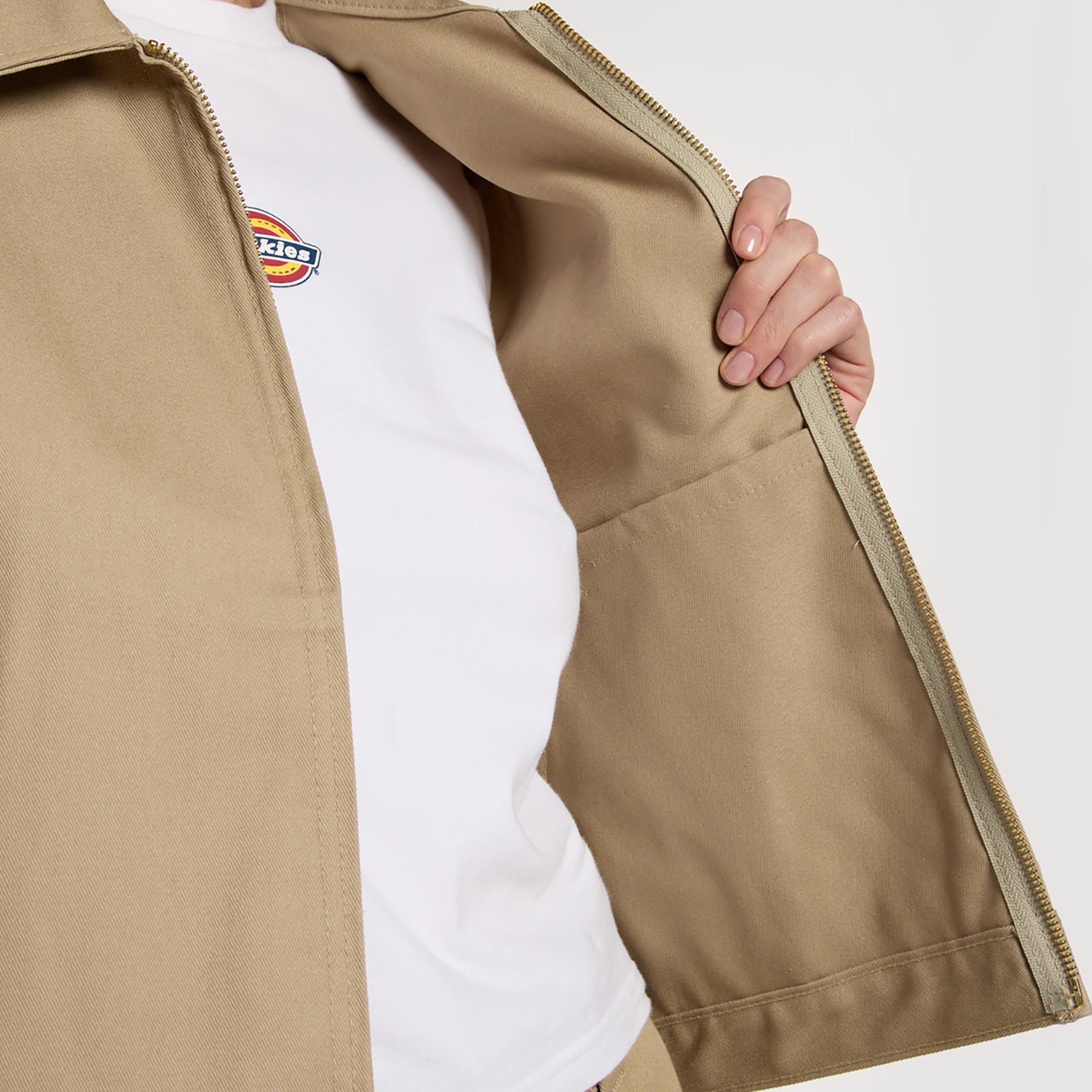 Dickies Unlined Cropped Eisenhower Kadın Haki Ceket