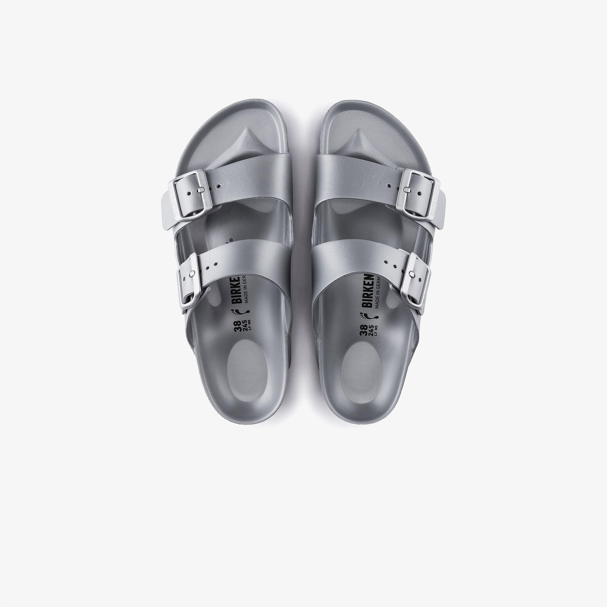 Birkenstock Arizona Eva Metallic Çift Bantlı Erkek Gri Plaj Terliği