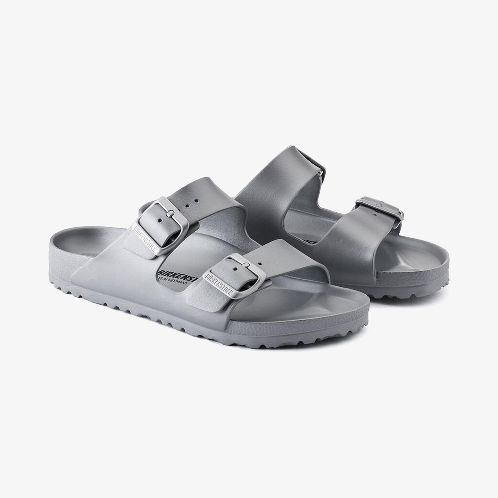 Birkenstock Arizona Eva Metallic Çift Bantlı Erkek Gri Plaj Terliği