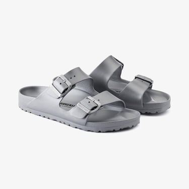  Birkenstock Arizona Eva Metallic Çift Bantlı Erkek Gri Plaj Terliği