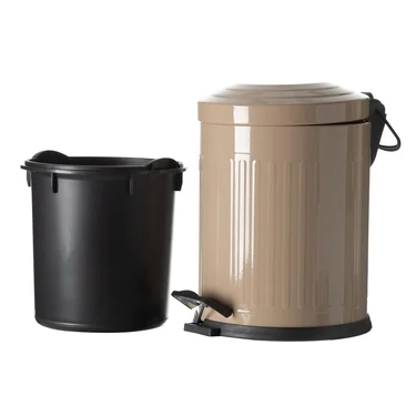  5LT PEDALLI VINTAGE ÇÖP KOVASI BEJ