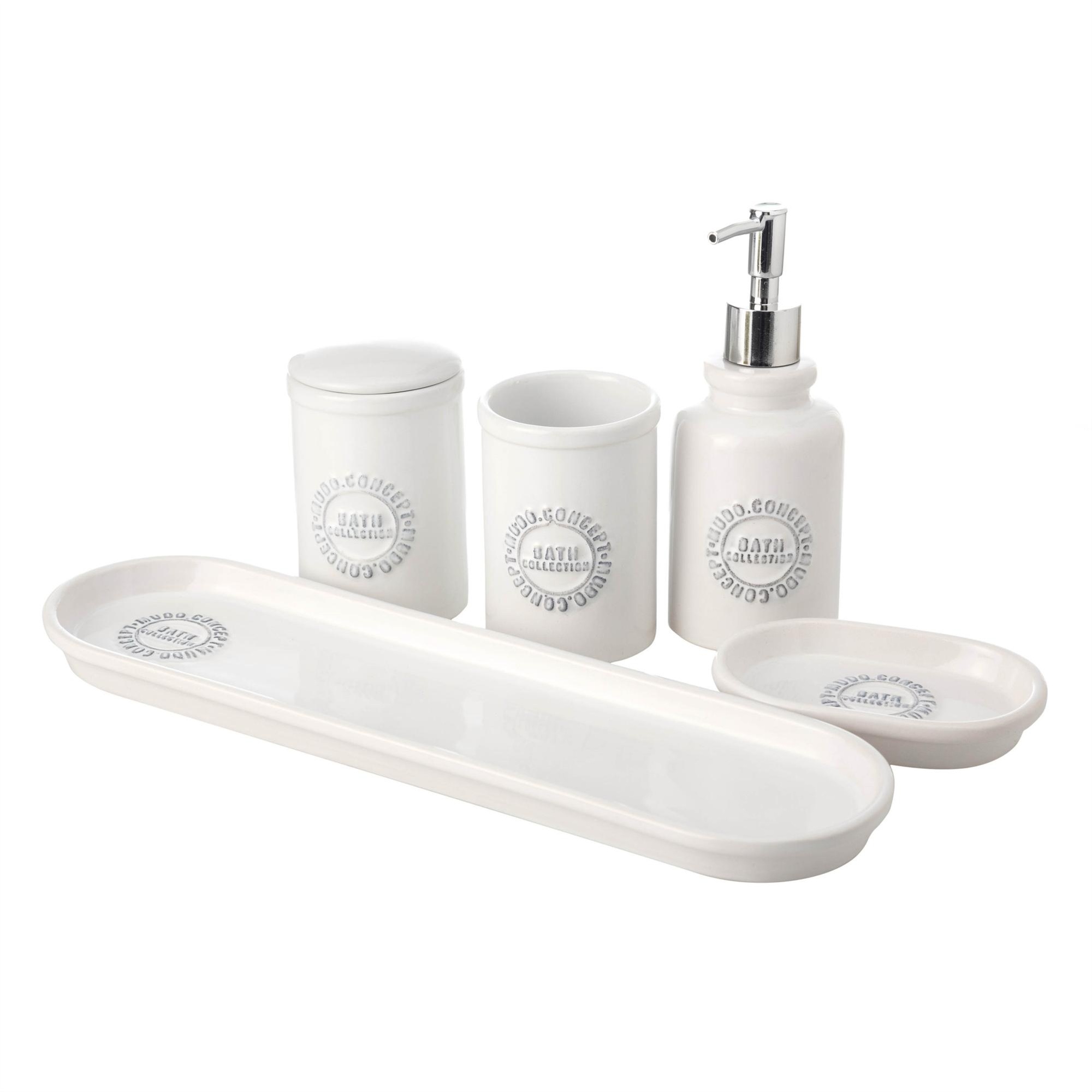 BARNES 5'Lİ KUTULU BANYO SETİ BEYAZ