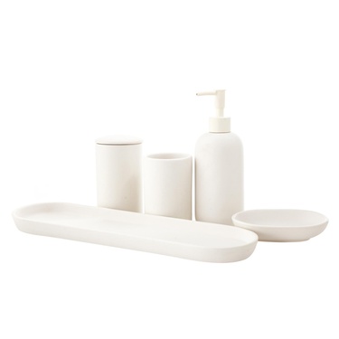  MAT BEYAZ  5'Lİ KUTULU BANYO SETİ