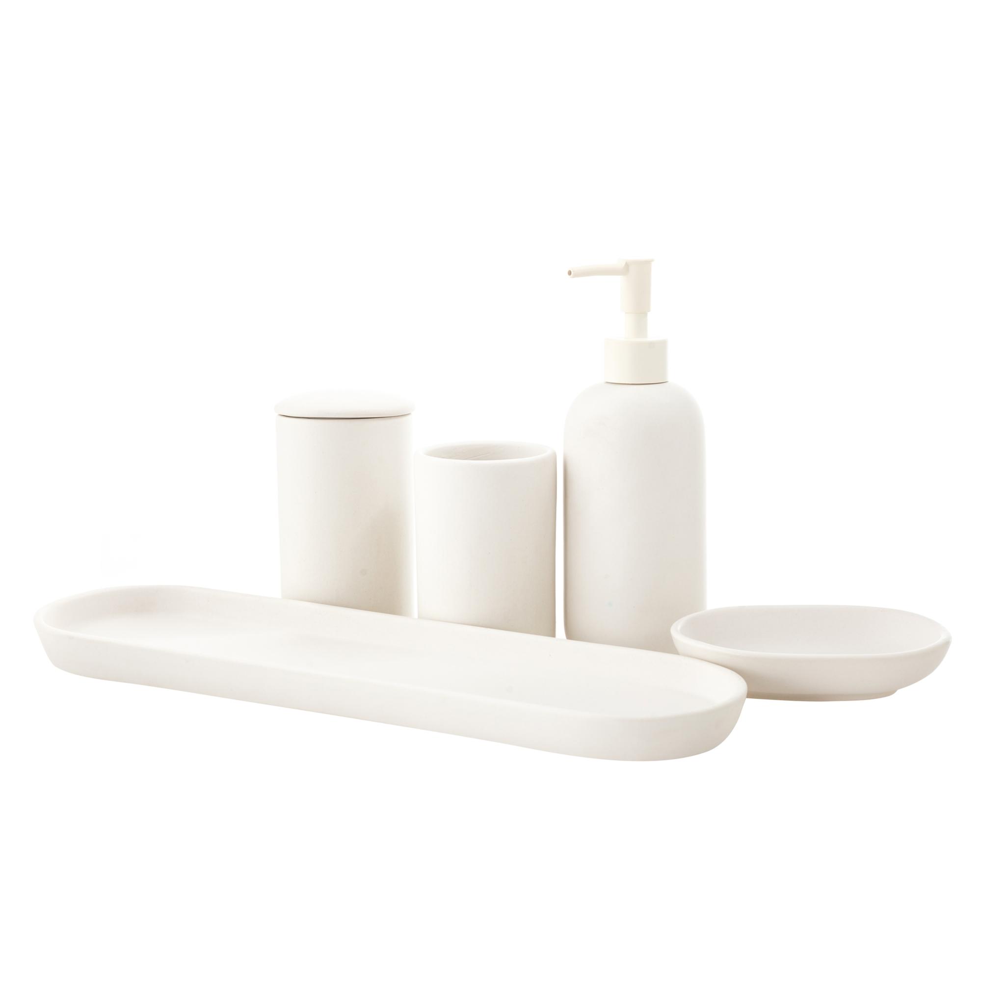  MAT BEYAZ  5'Lİ KUTULU BANYO SETİ