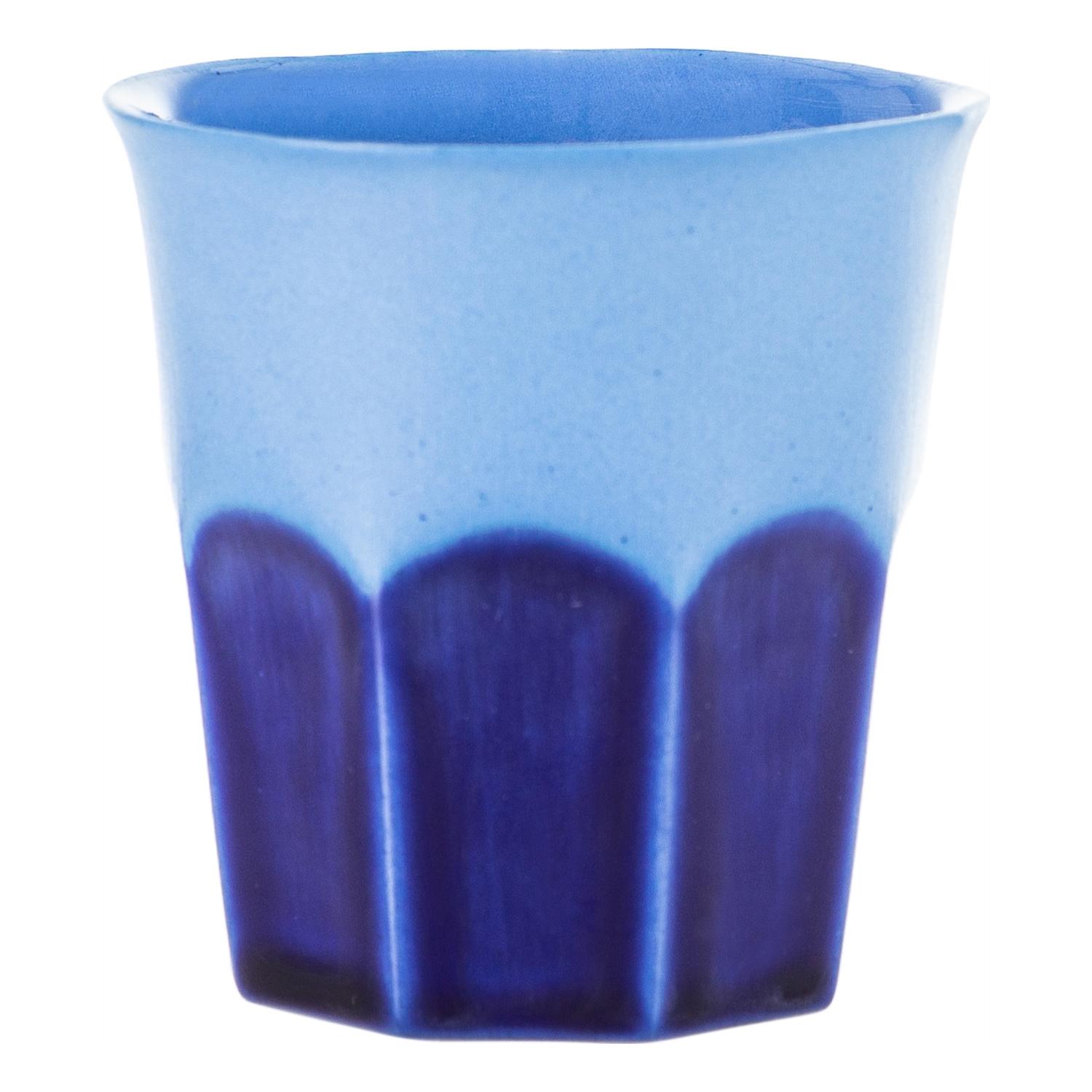  HANDMADE PORSELEN MAVİ ESPRESSO FİNCANI -110 ML