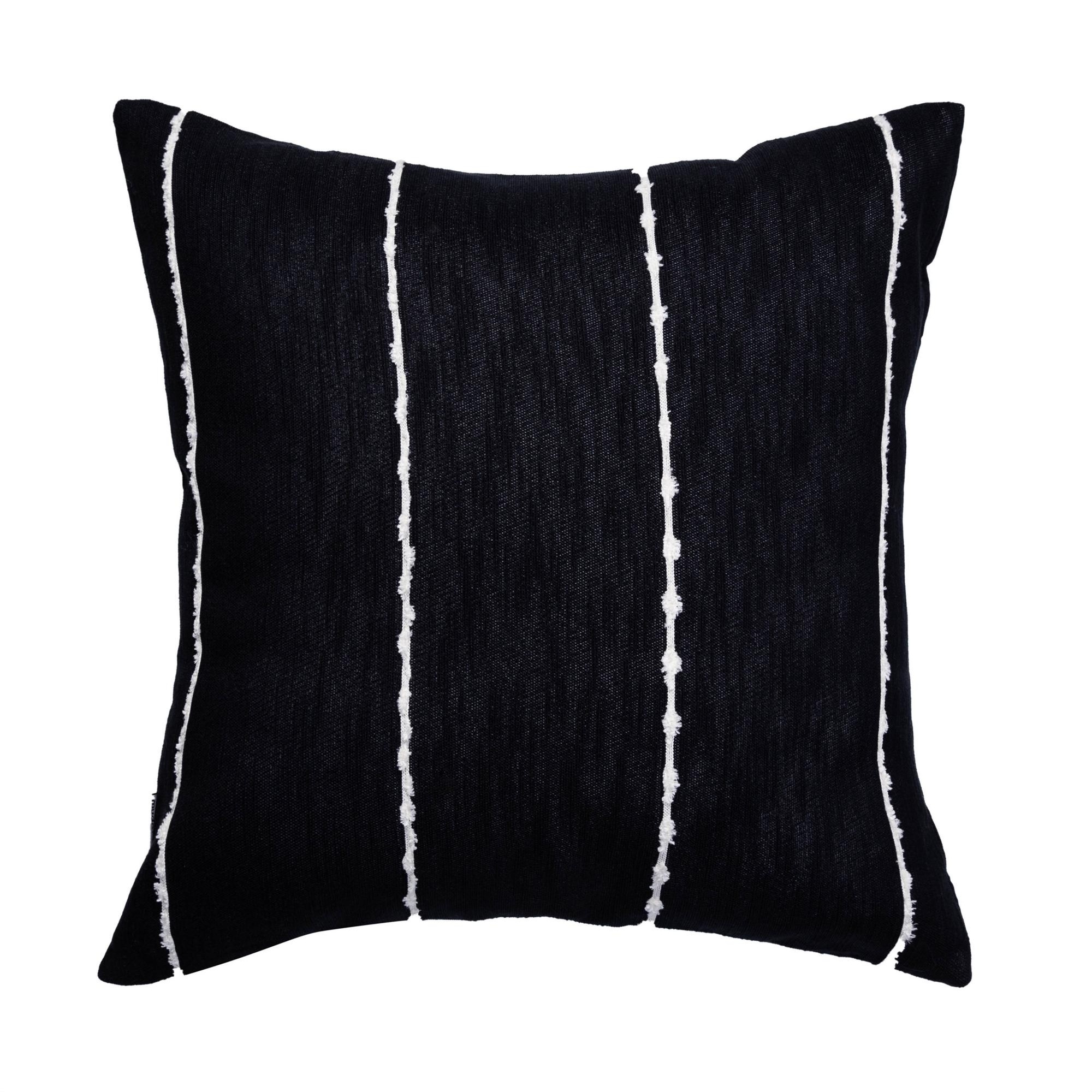 AVA ÇİZGİLİ KIRLENT SİYAH 50X50