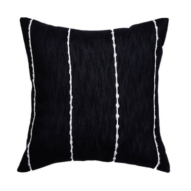  AVA ÇİZGİLİ KIRLENT SİYAH 50X50