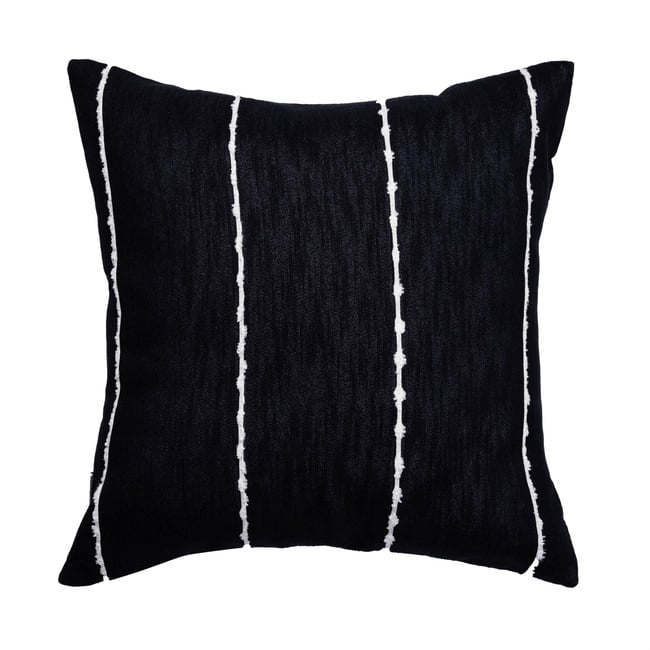  AVA ÇİZGİLİ KIRLENT SİYAH 50X50