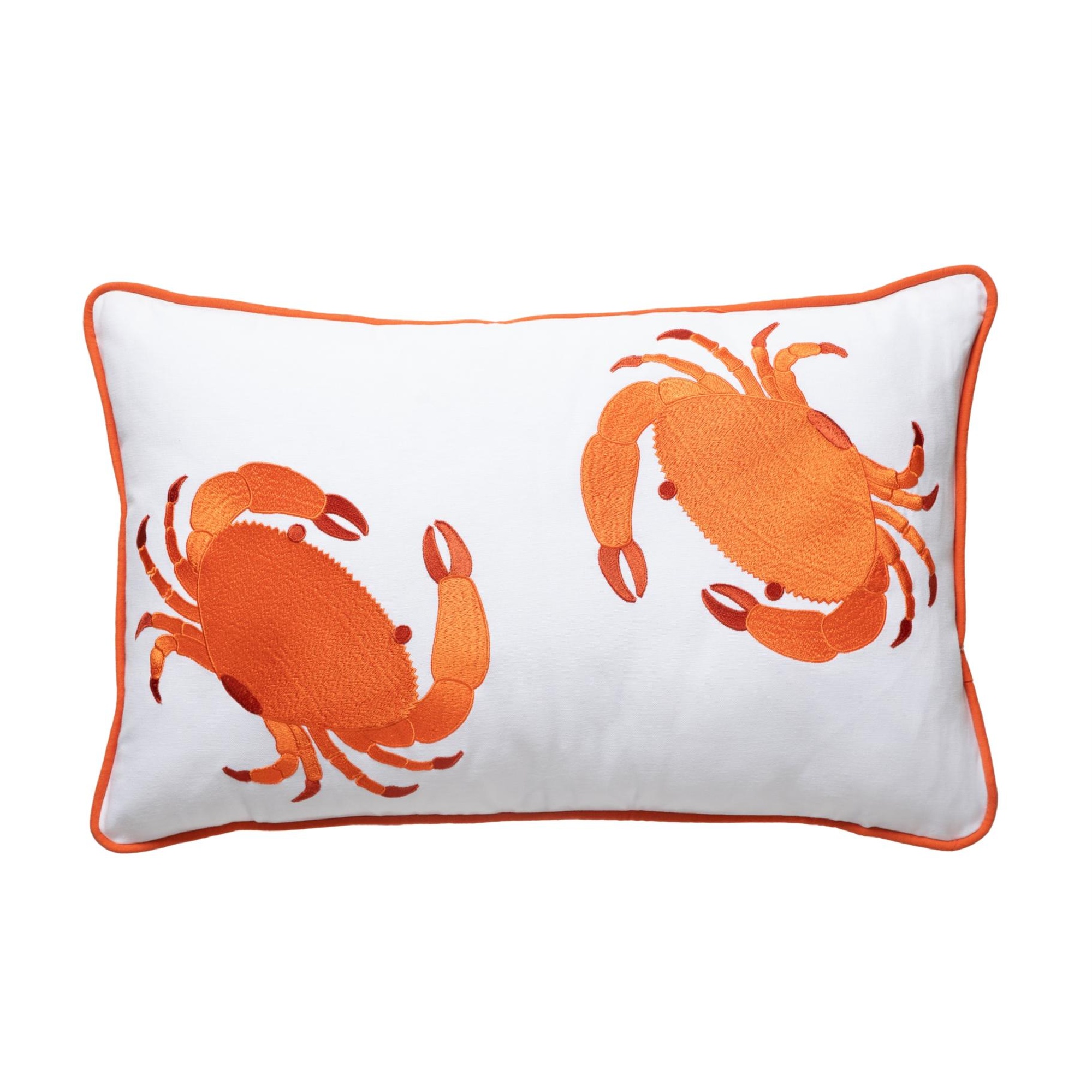 MARİN YENGEÇ NAKIŞ KIRLENT BEYAZ TURUNCU 40X60