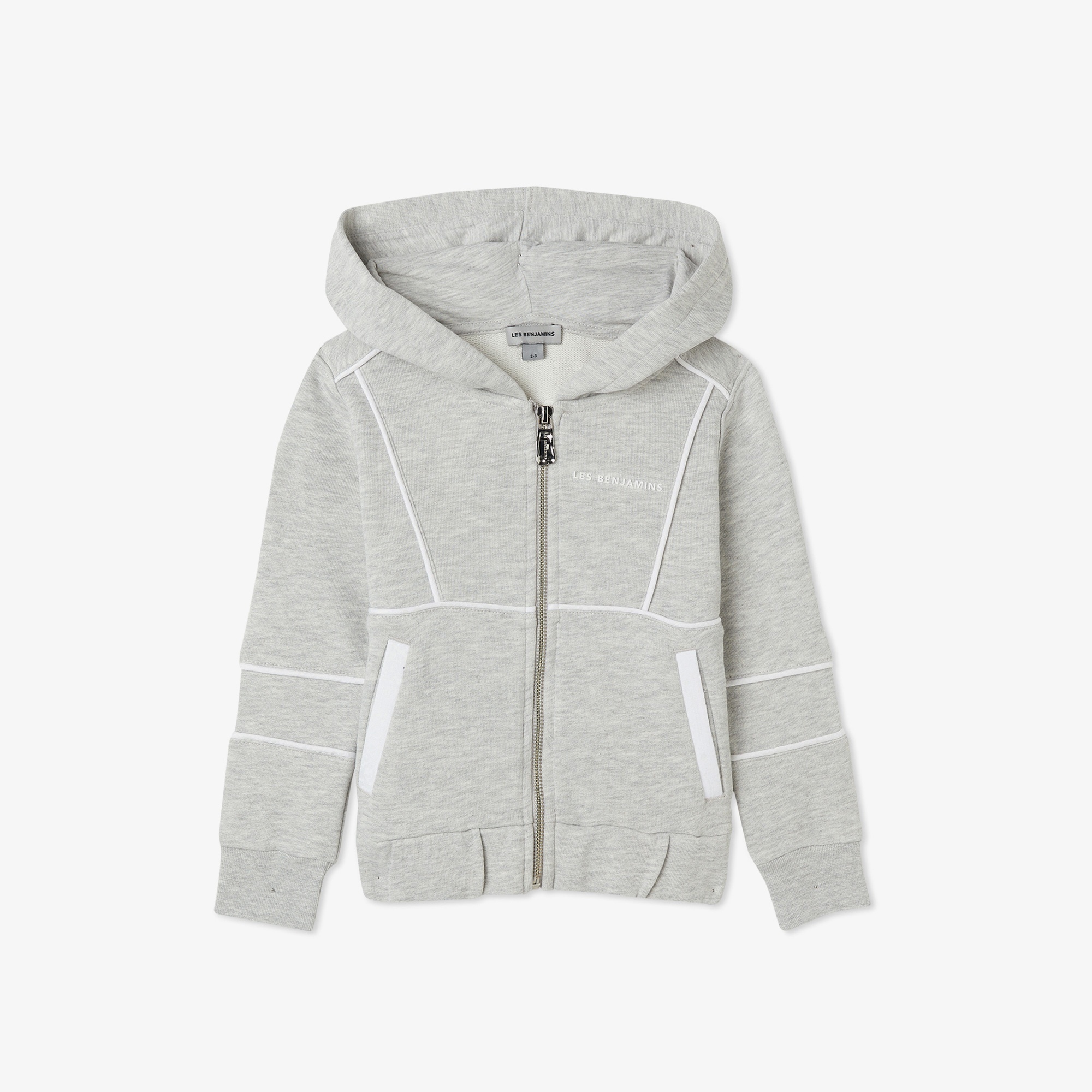 Les Benjamins Zip 403 Çocuk Gri Hoodie