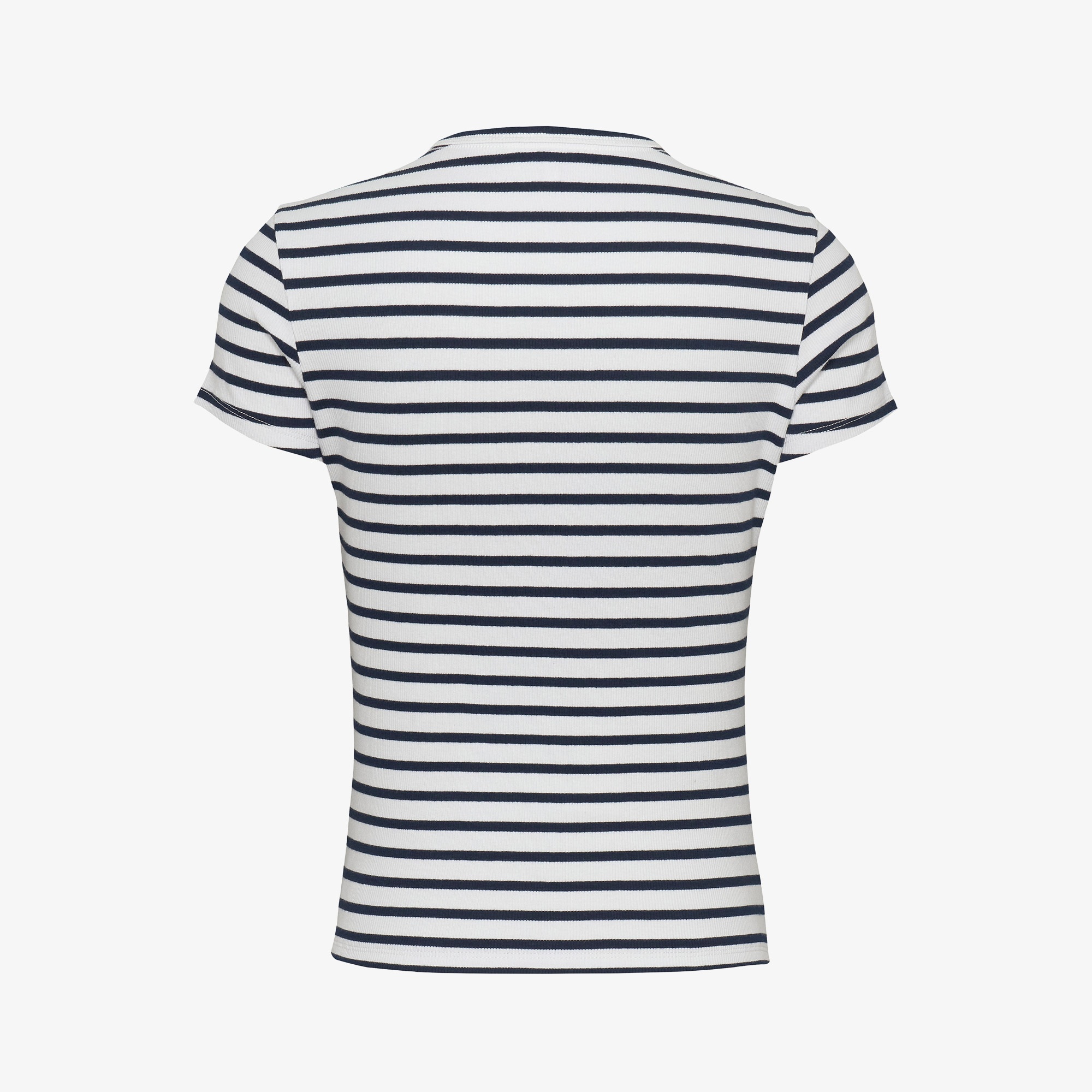 Tommy Jeans Slim Essential Rib Ext Kadın Beyaz T-Shirt