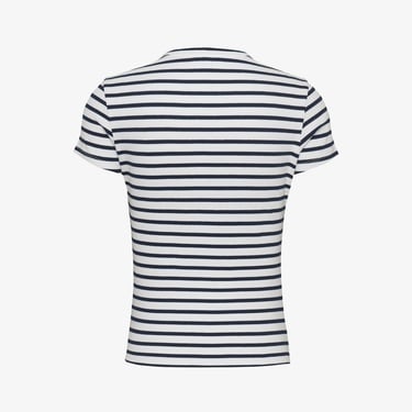  Tommy Jeans Slim Essential Rib Ext Kadın Beyaz T-Shirt