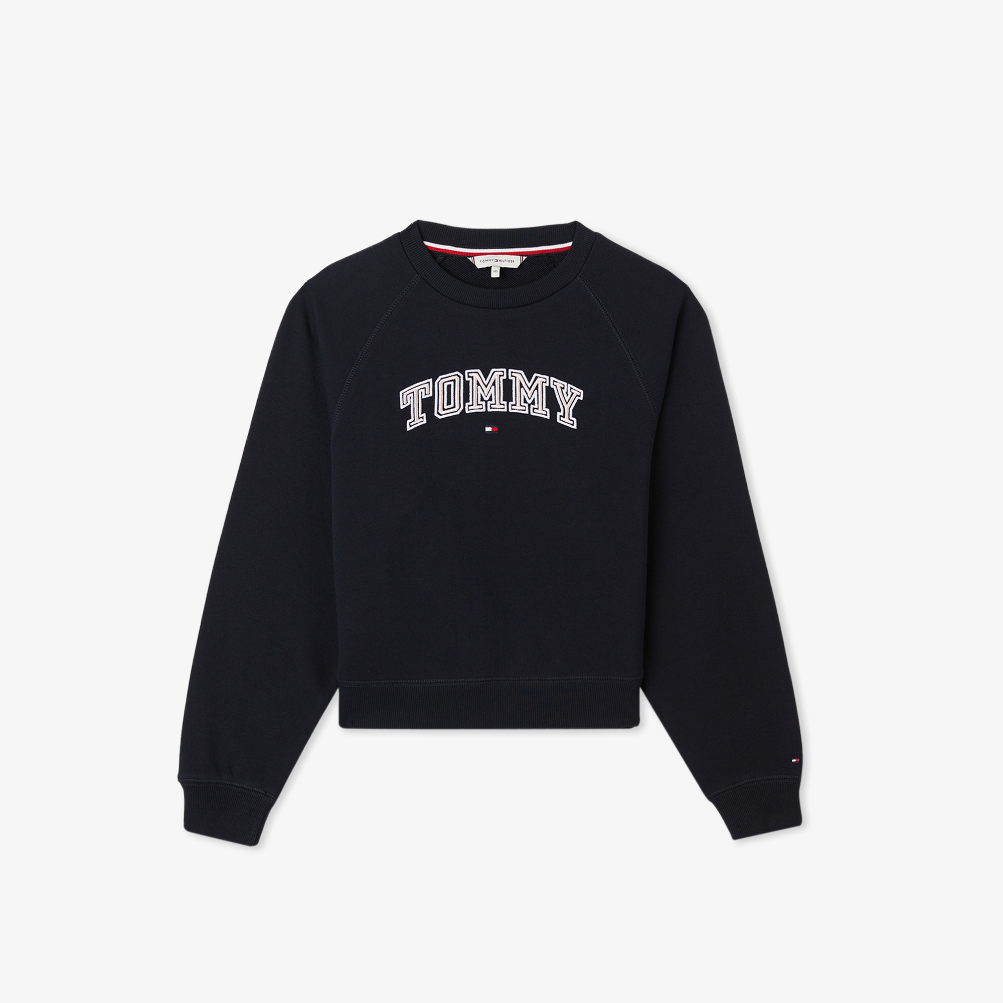 Tommy Hilfiger Varsity Embroidered Çocuk Lacivert Sweatshirt