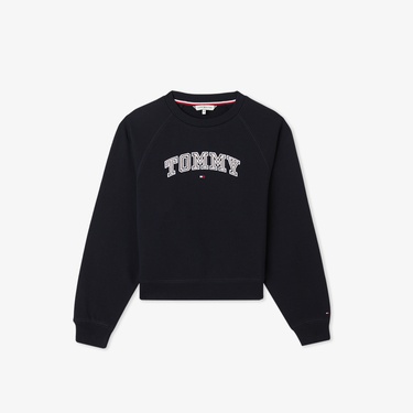  Tommy Hilfiger Varsity Embroidered Çocuk Lacivert Sweatshirt