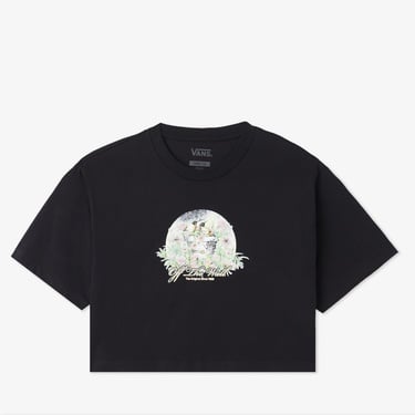  Vans Birdsong Relaxed Crop Ss Çocuk Siyah T-Shirt