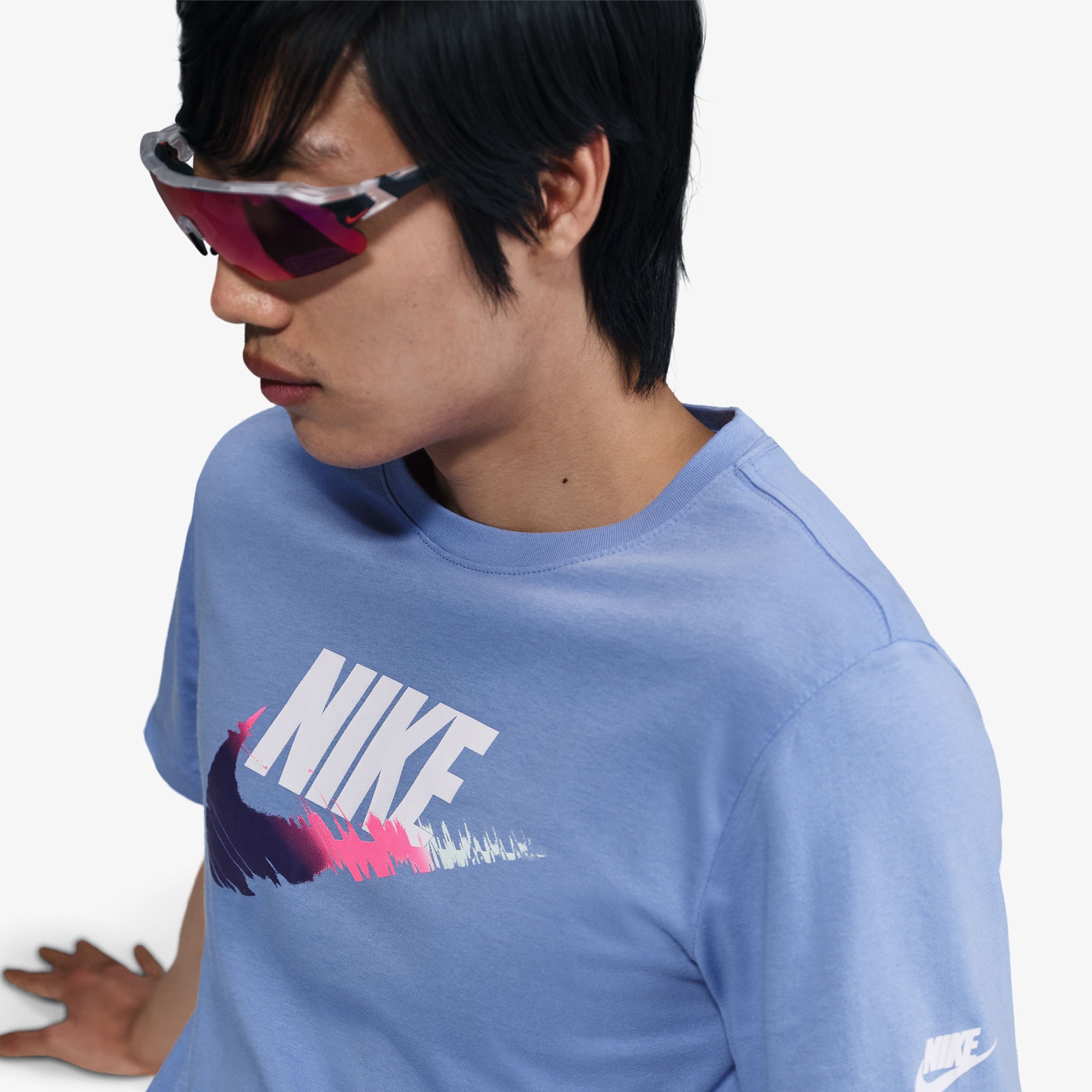 Nike Sportswear 6 Mo Futura Erkek Mavi T-Shirt