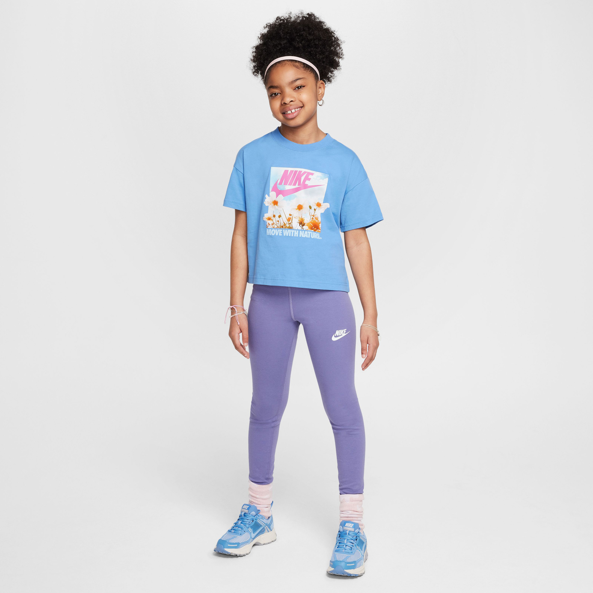  Nike Sportswear Classics Çocuk Mor Tayt