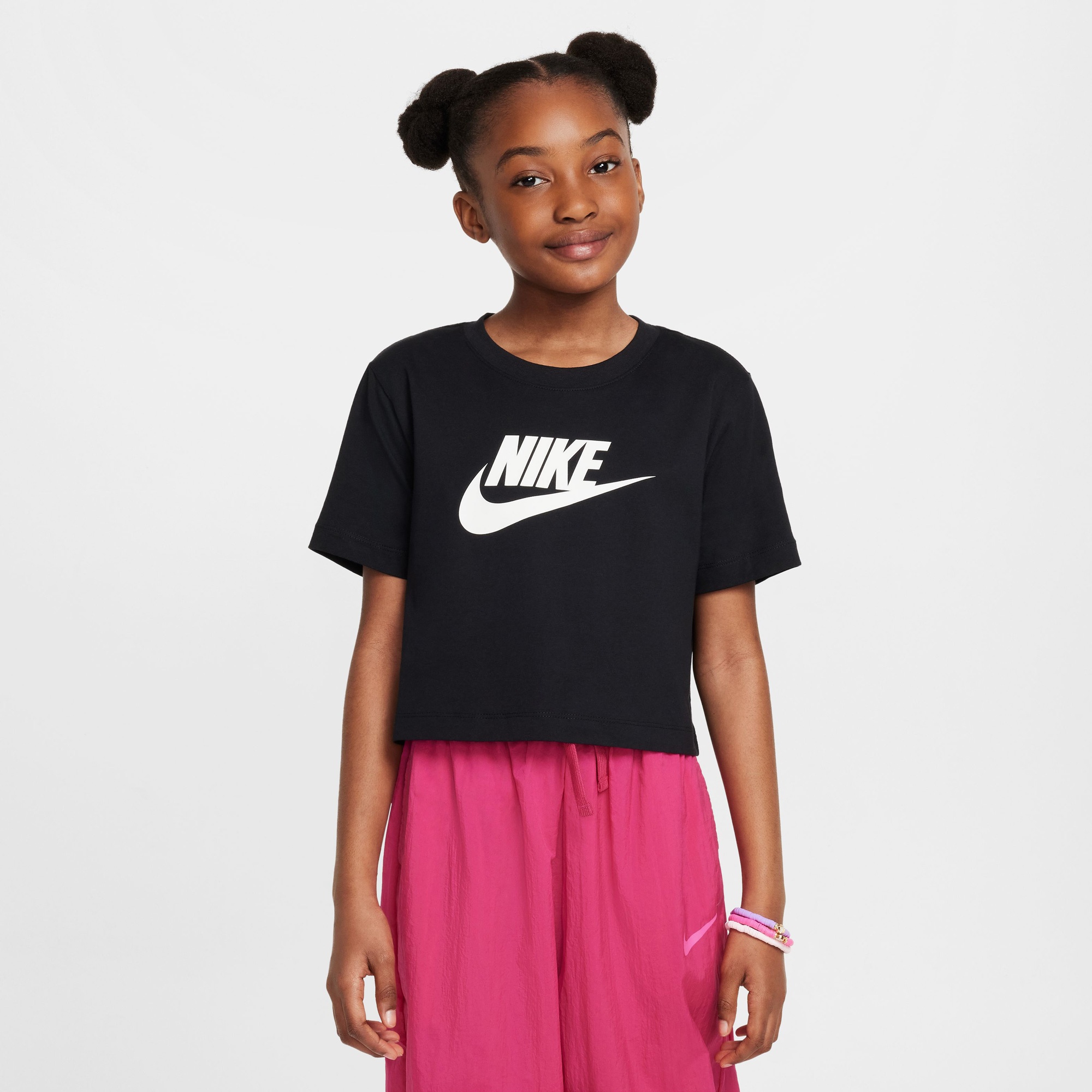 Nike Sportswear Futura Çocuk Siyah Crop T-Shirt
