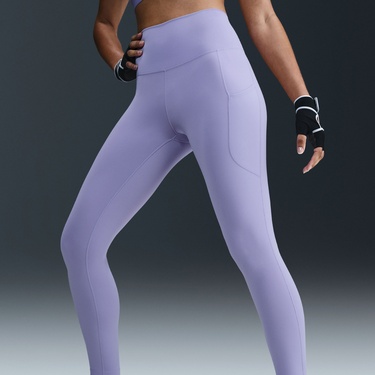  Nike One Dri-Fit 7/8 Kadın Mor Tayt