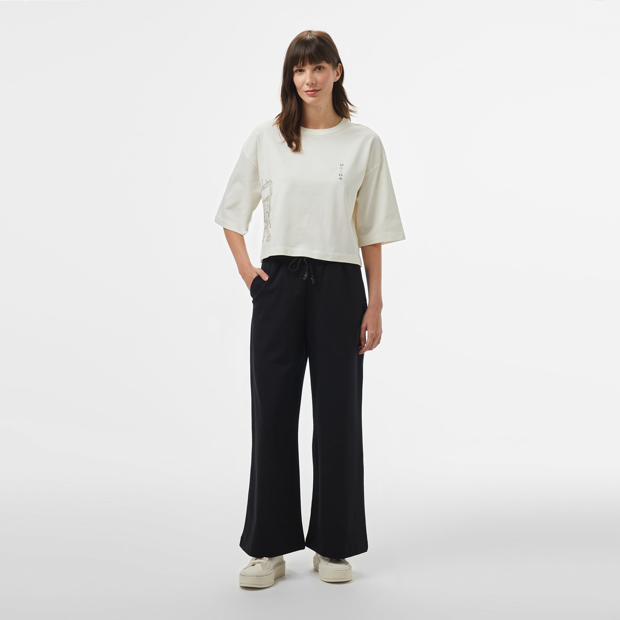 UNITED4 Kadın Siyah Eşofman Altı