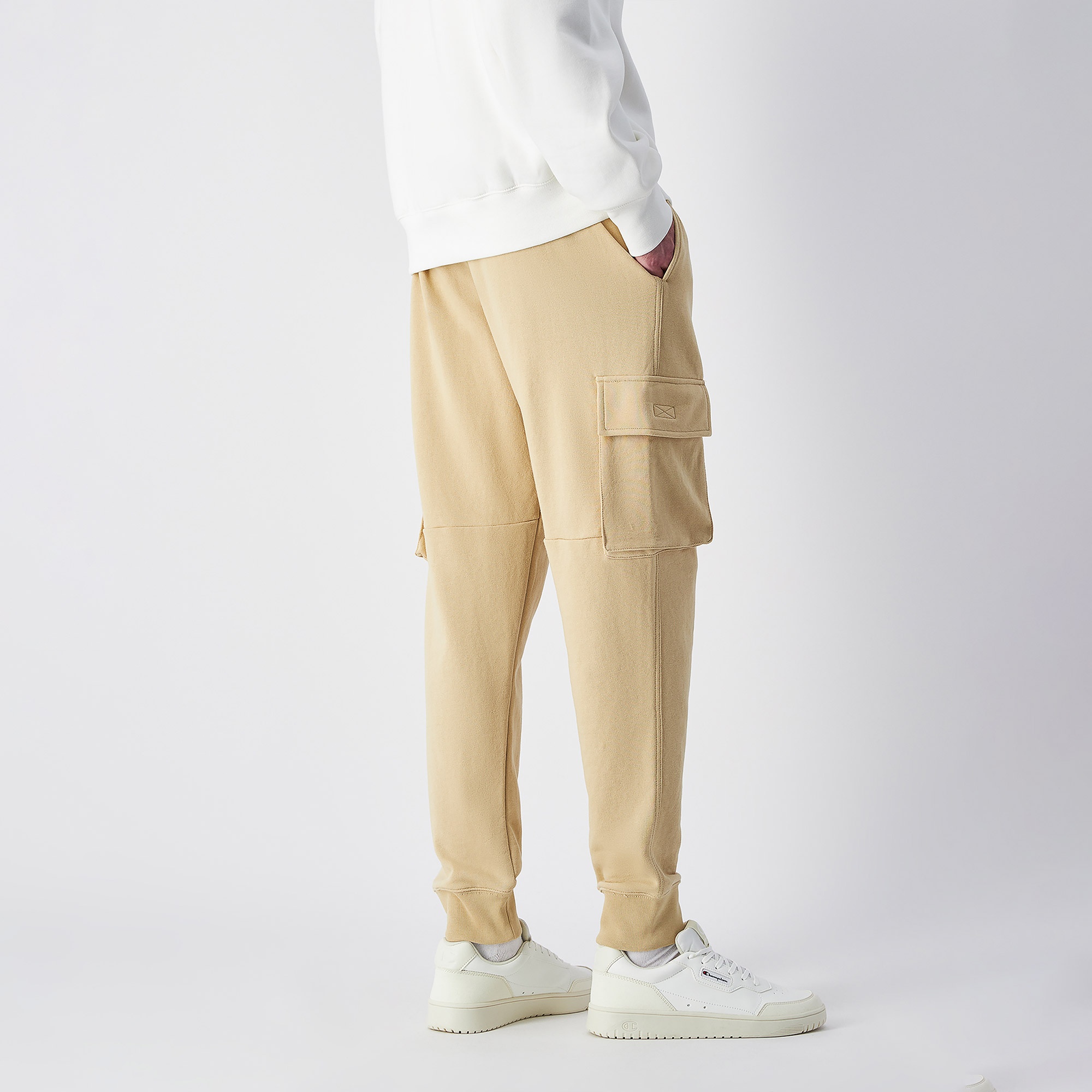 Champion Rib Cuff Erkek Bej Eşofman Altı