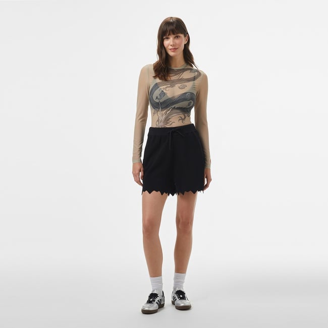  UNITED4 Kadın Siyah Şort