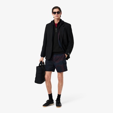  Lacoste High Neck Zipped Fleece Erkek Siyah Sweatshirt