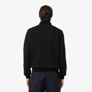  Lacoste High Neck Zipped Fleece Erkek Siyah Sweatshirt