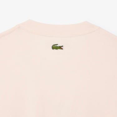  Lacoste Erkek Classic Fit Bisiklet Yaka Baskılı Bej T-Shirt