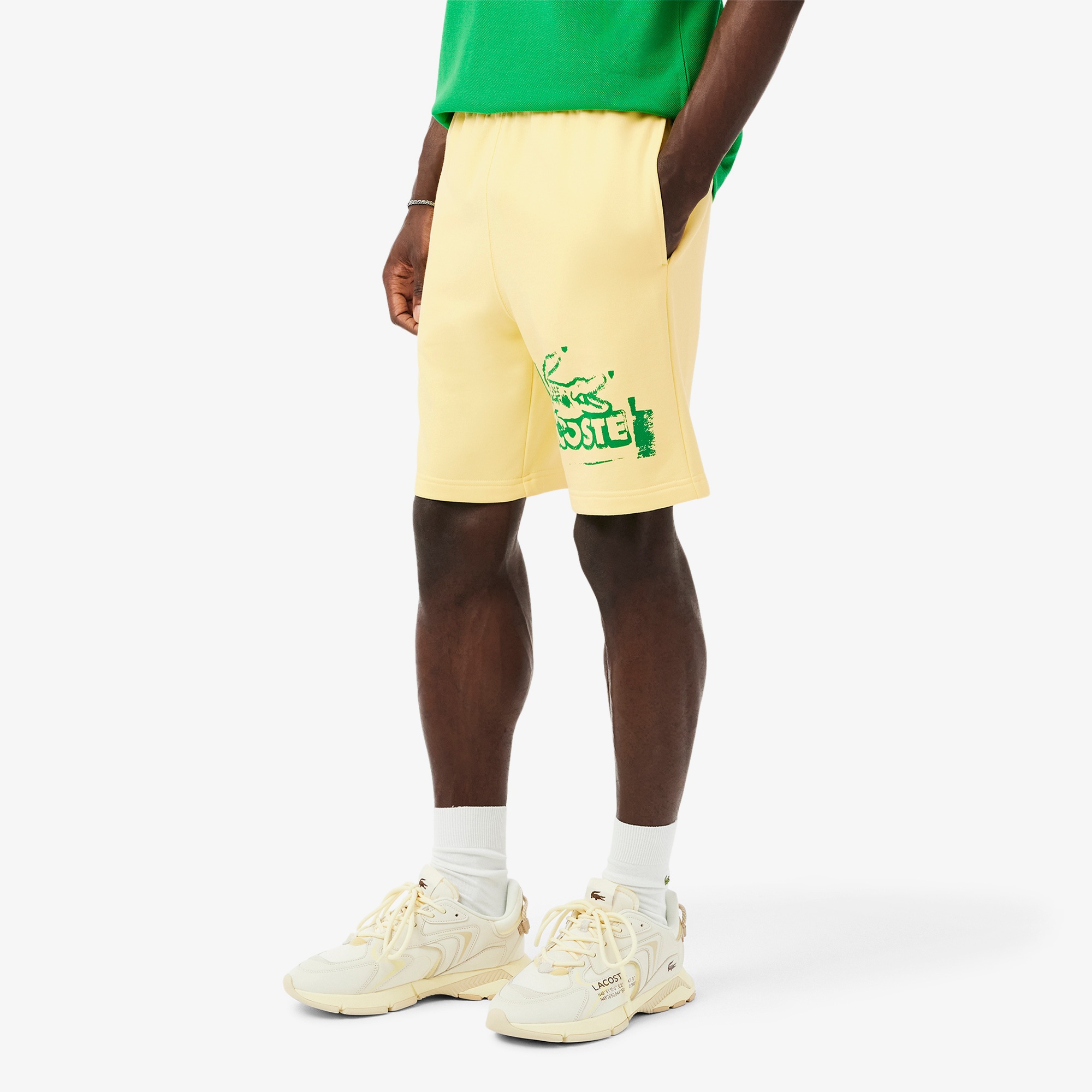 Lacoste Graphic Print Fleece Erkek Mavi Şort