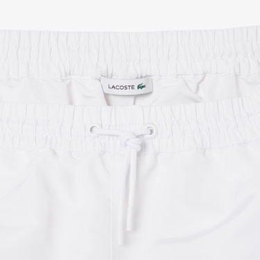  Lacoste Long Print Kadın Beyaz Şort