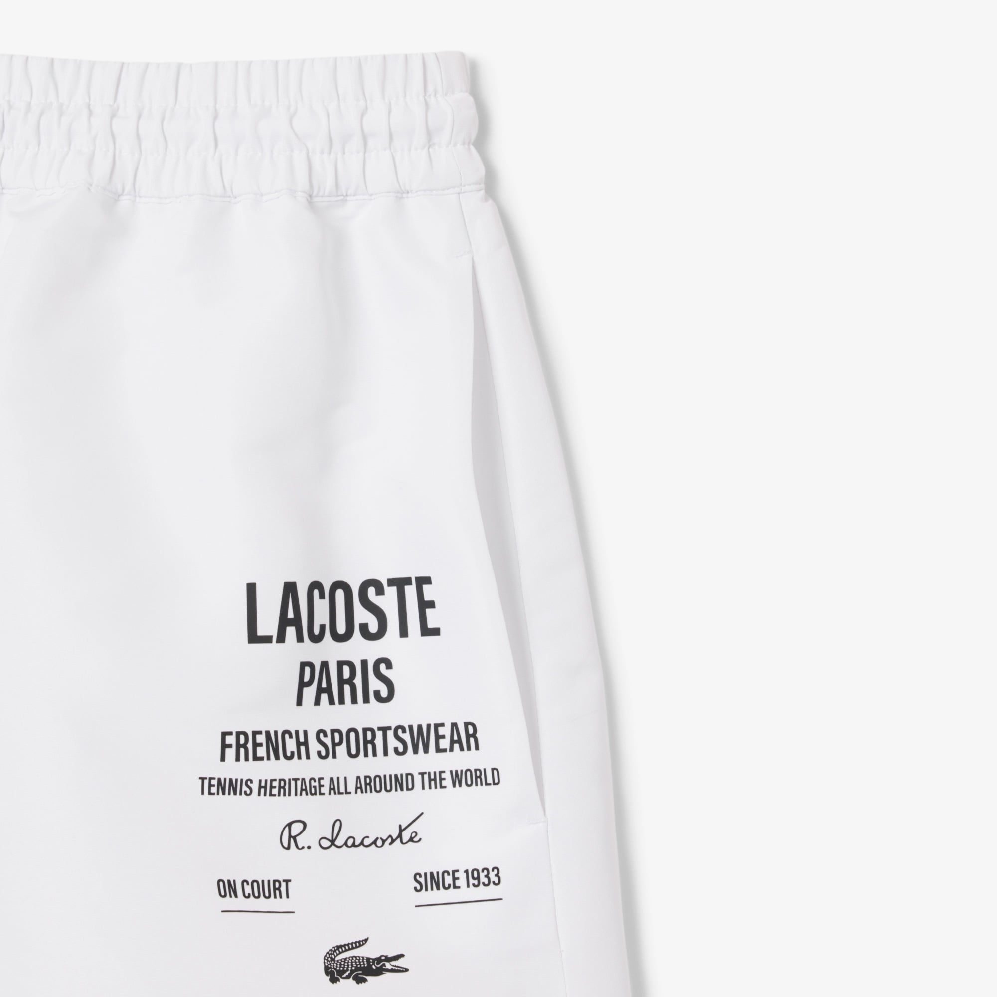 Lacoste Long Print Kadın Beyaz Şort