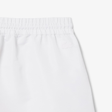  Lacoste Long Print Kadın Beyaz Şort