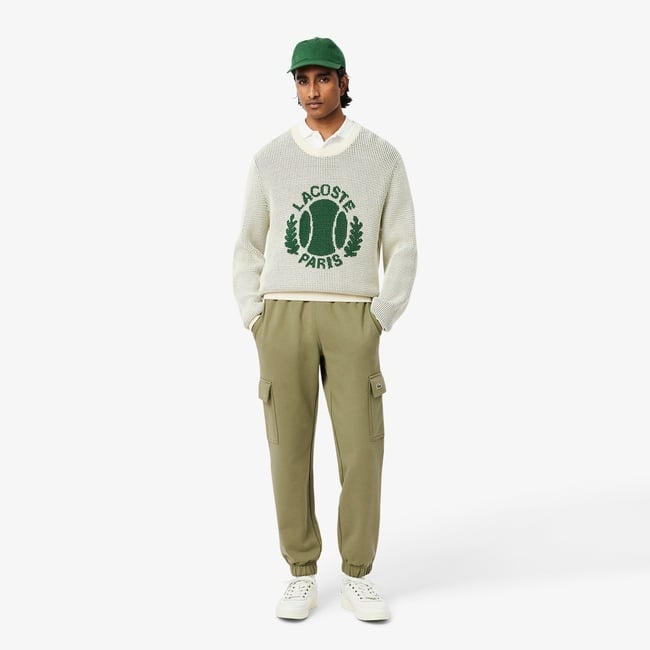  Lacoste Fleece Cargo Erkek Yeşil Eşofman Altı
