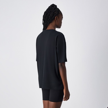  Champion Crewneck SS Kadın Siyah T-Shirt