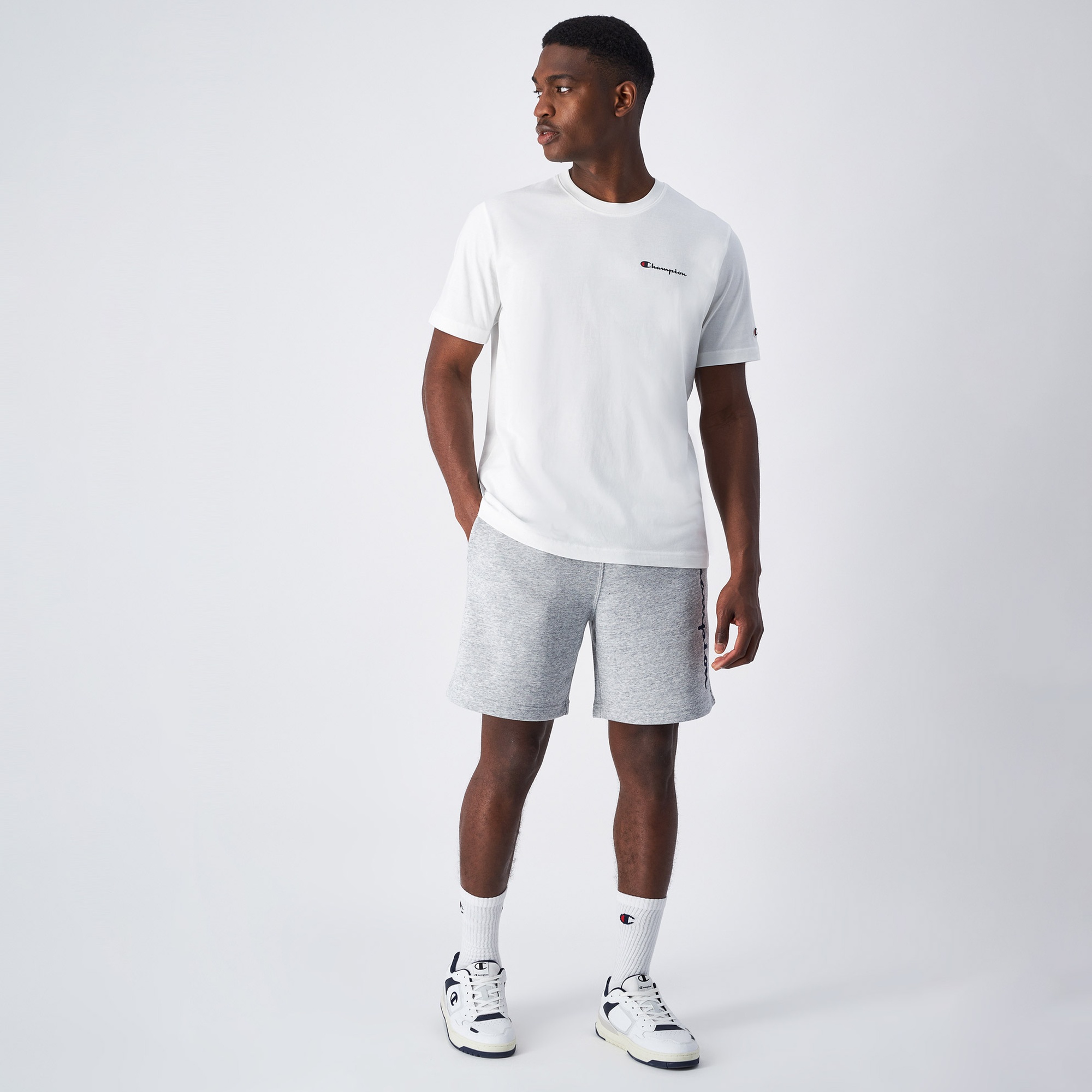 Champion Icons SS Erkek Beyaz T-Shirt